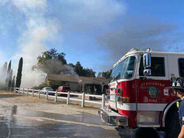 Structure fire reported in Atascadero Sunday