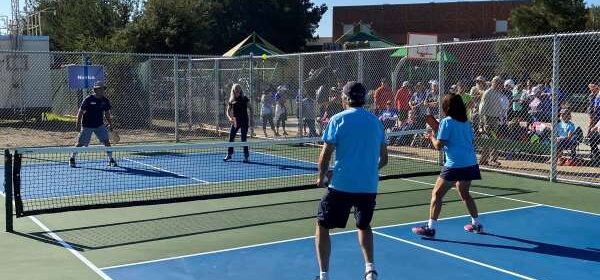 Pickleball in action