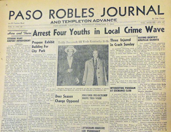 Looking Back to Paso Robles history