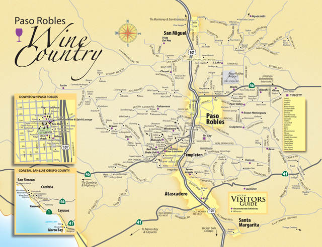 Paso Robles Wine Tasting Map