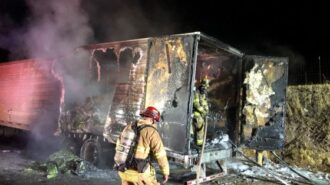Commercial vehicle fire reported in Paso Robles