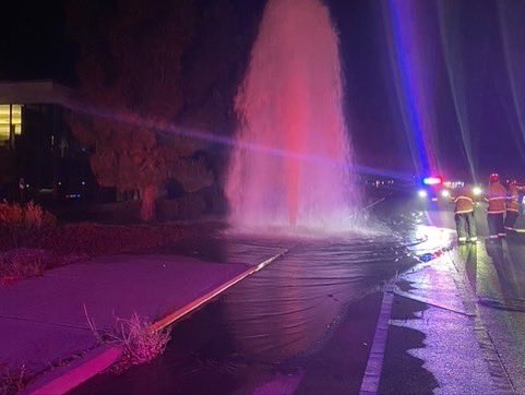 driver strikes hydrant