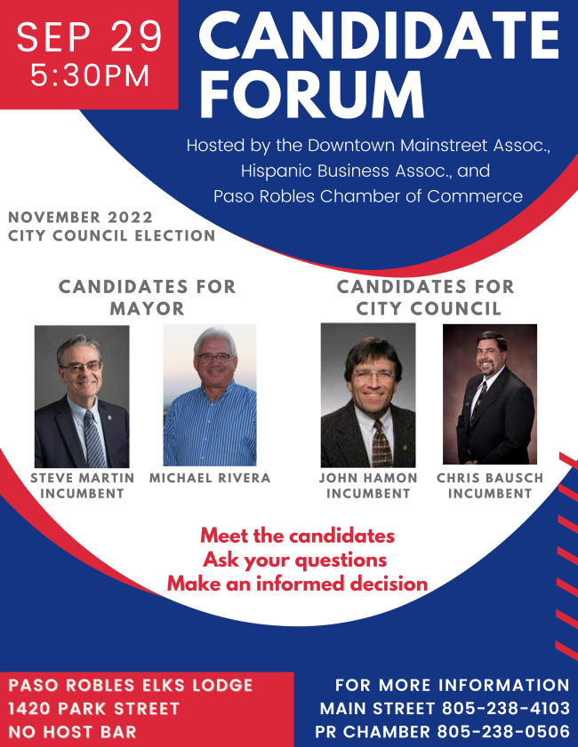 Candidate forum in Paso Robles