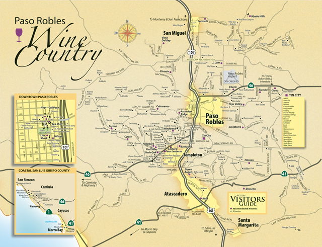 Paso Robles Wine Tasting Map