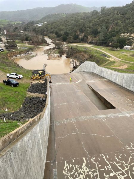 The spillway at Lake Nacimiento. Photo by Ron Scott