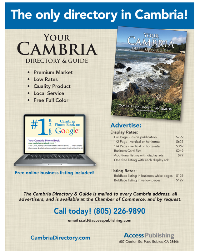 Advertise in the Cambria Directory