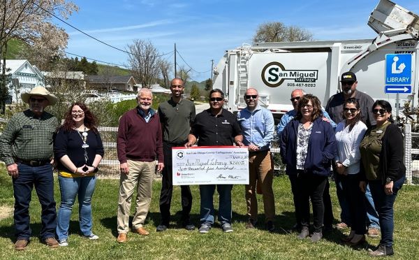 San Miguel Library awarded grant from garbagemens' association