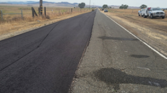 Highway 58 paving project continues near California Valley