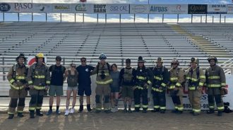 Firefighters climb stairs at Paso Robles Event Center to honor lives lost in 9/11