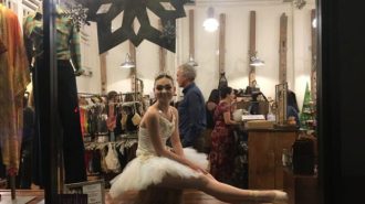 Dancers from Class Act Dance Studio will serve as live mannequins in shop windows, posing as characters from beloved tales.