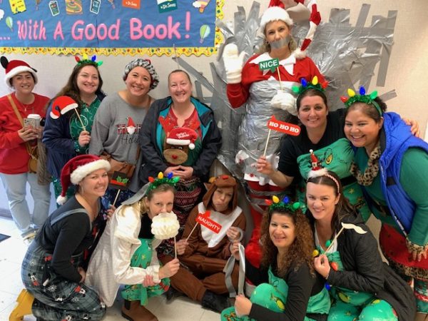 Elementary school celebrates last day before winter break with elfin mischief
