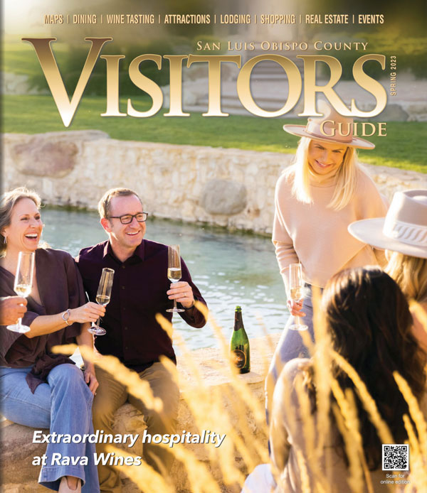 Cover of San Luis Obispo county visitors, guide magazine for spring season.