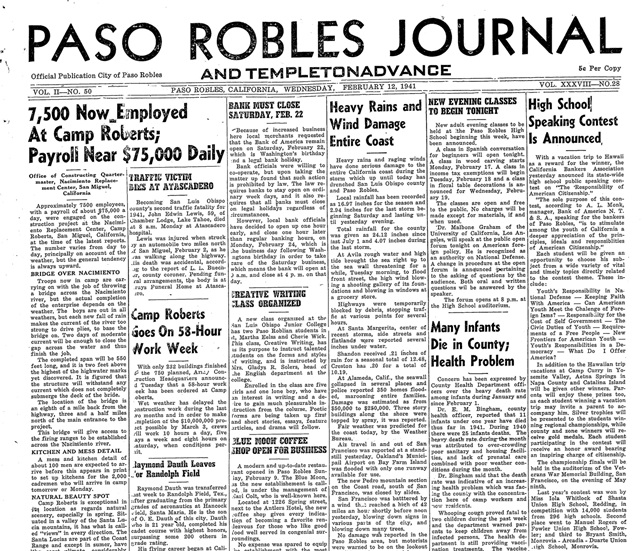 Paso Robles history - storm
