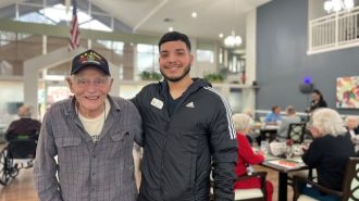 Veteran saved from choking by senior living community staff member
