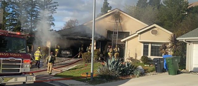 Crews contain residential structure fire in Paso Robles