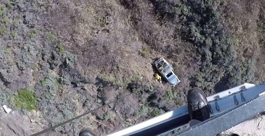 Man rescued after driving vehicle off of cliff near Big Sur