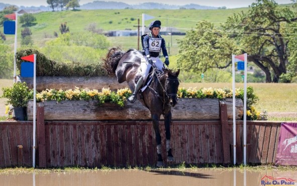 Bec Braitling and Caravaggio II winning at Advanced at the 2023 Twin Rivers Spring International. Ride On Photo.